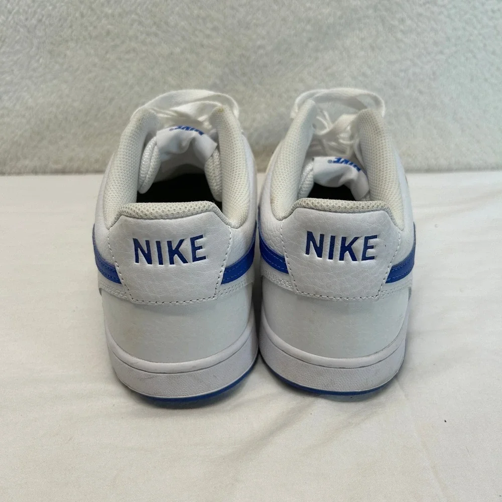Nike Court Vision Low Mens Shoes White Game Royal Blue Sneaker Size 10.5